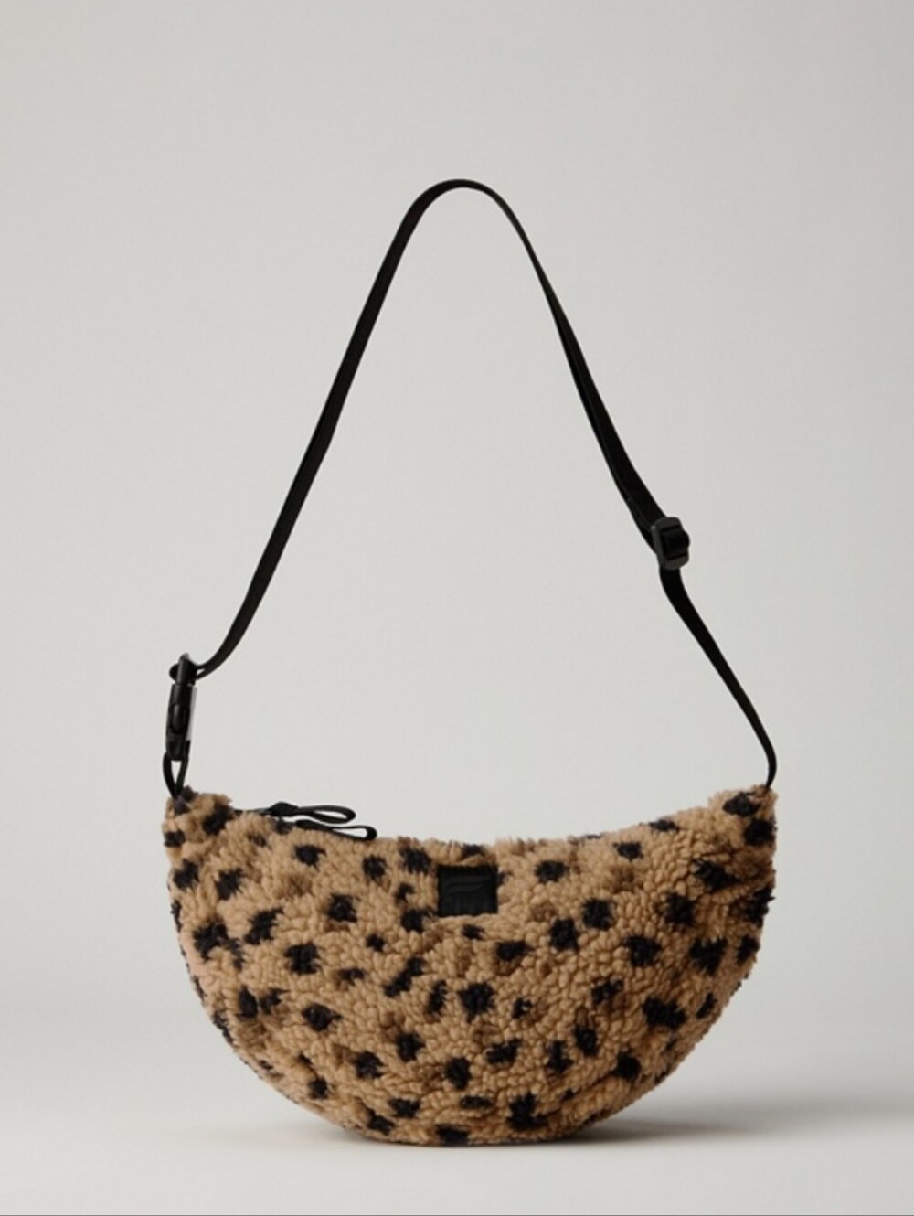 Fabletics Teddy Sling Bag in Leopard Tan and Black